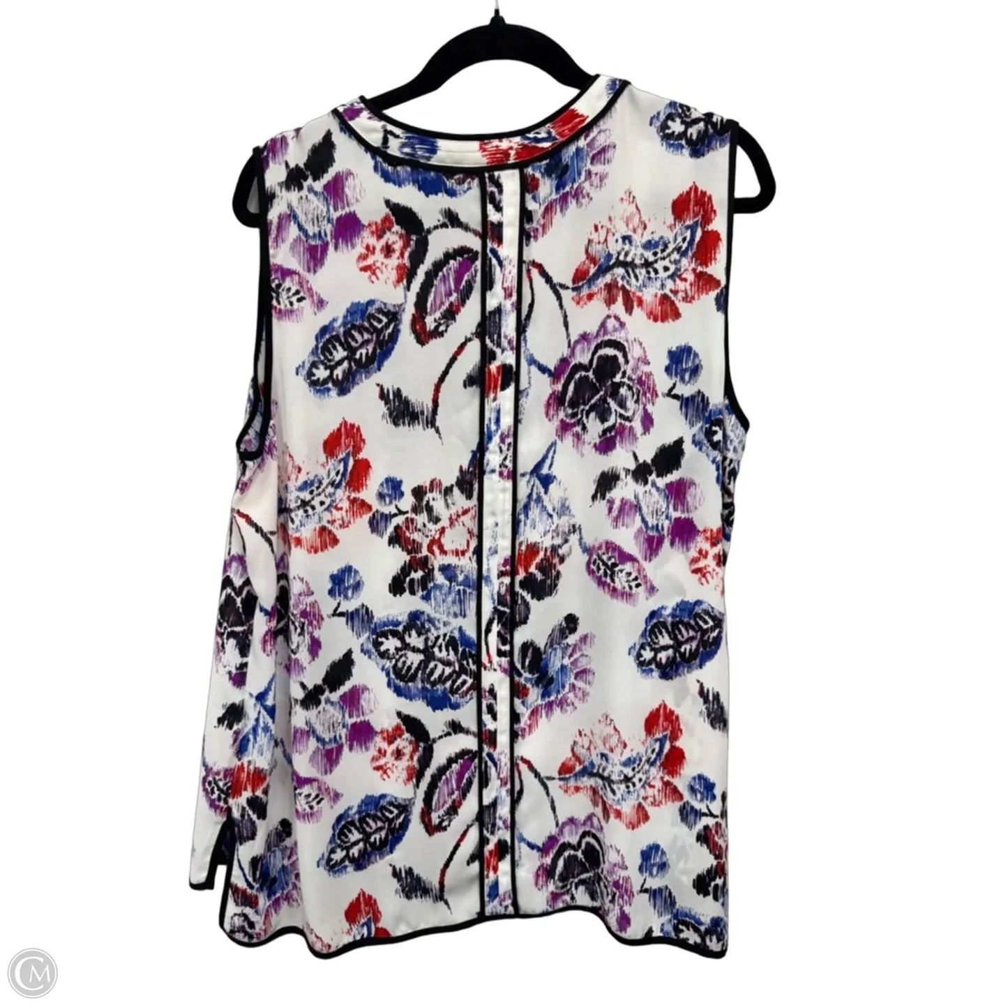 Top Sleeveless By Liz Claiborne In Floral Print, Size: Xl