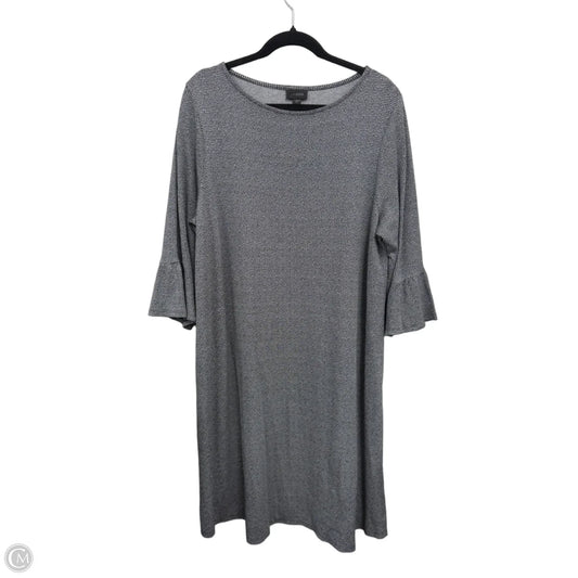 Dress Casual Midi By J. Jill In Black & Grey, Size: Xlp