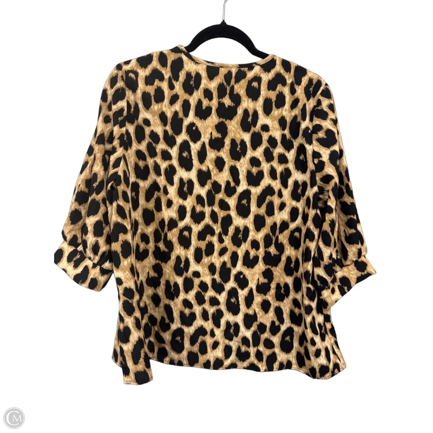 Top Short Sleeve By Clothes Mentor In Animal Print, Size: L