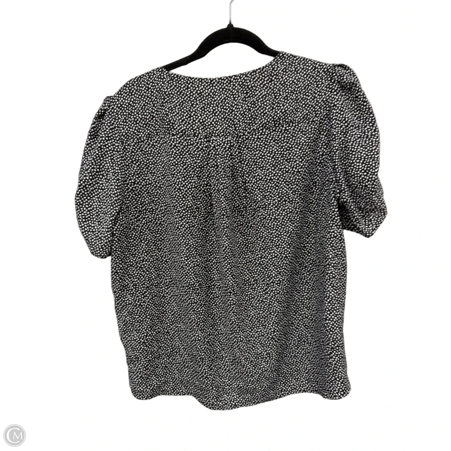 Top Short Sleeve By Maison Damelie In Black & White, Size: Xl