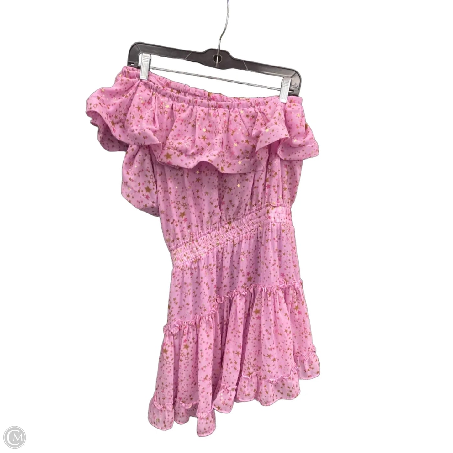 Dress Casual Short By Buddy Love In Gold & Pink, Size: S