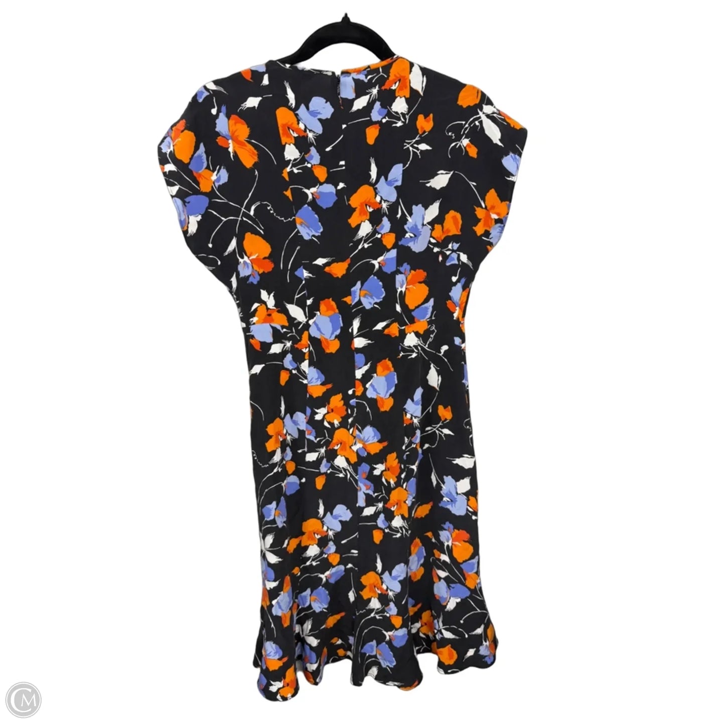 Dress Casual Midi By Joie In Black & Orange, Size: 4