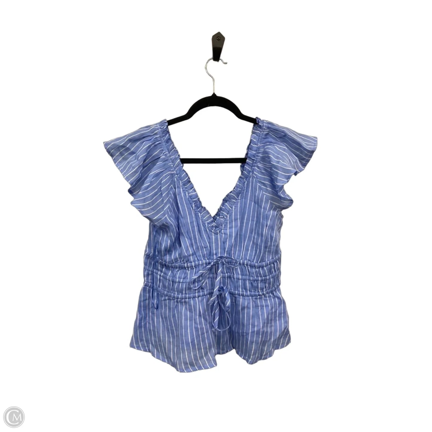 Top Short Sleeve By J. Crew In Blue & White, Size: S