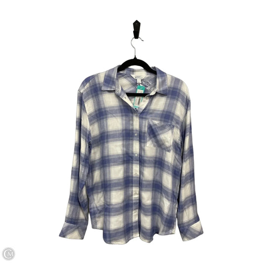 Top Long Sleeve By Market & Spruce In Blue & White, Size: S