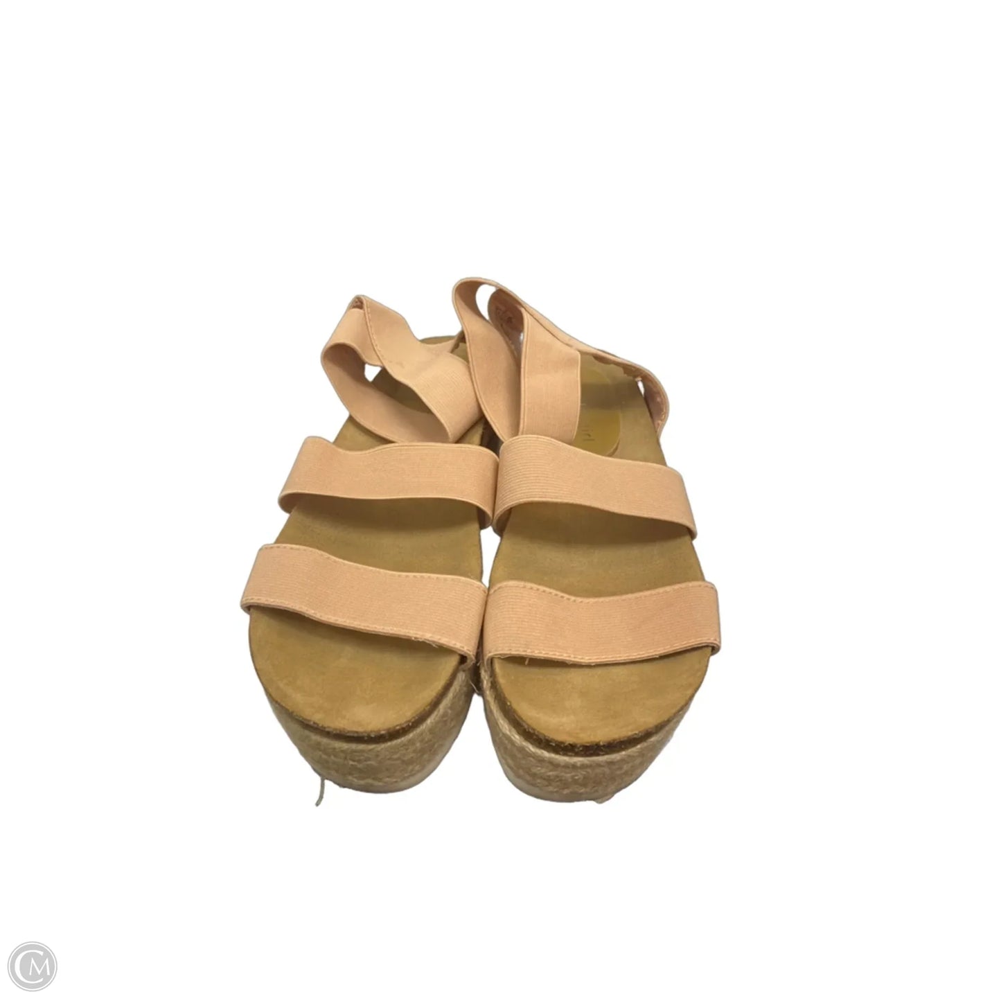 Sandals Heels Platform By Madden Girl In Peach, Size: 6.5