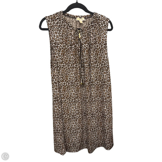 Dress Casual Short By Michael By Michael Kors In Brown & Cream, Size: 1x