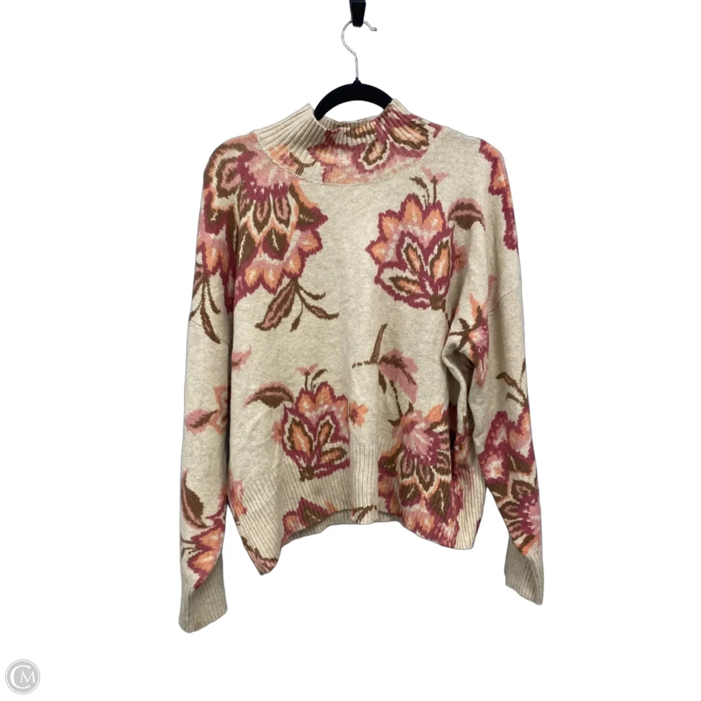 Sweater By Lc Lauren Conrad In Pink & Tan, Size: Xl