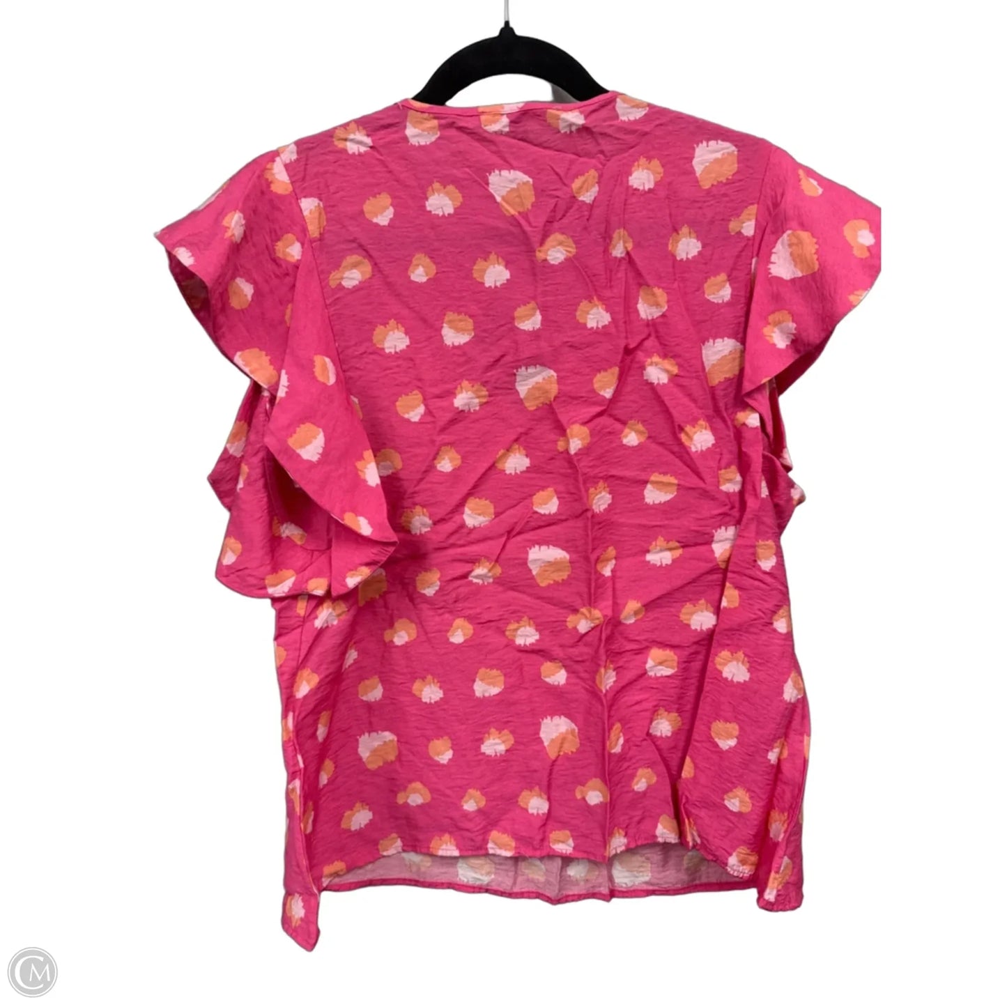 Top Short Sleeve By Michelle Mcdowell In Orange & Pink, Size: L