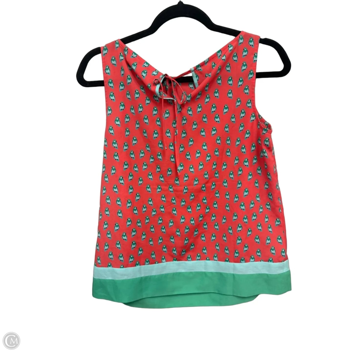 Top Sleeveless By Loft In Green & Orange, Size: Sp