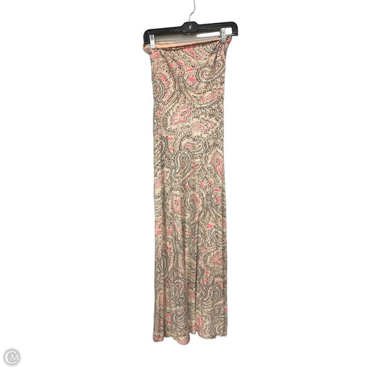 Dress Casual Midi By Limited In Cream & Orange, Size: Xs