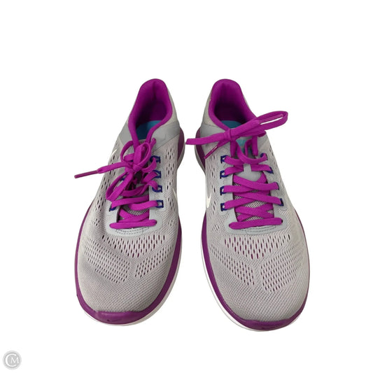 Shoes Athletic By Nike In Grey & Purple, Size: 9