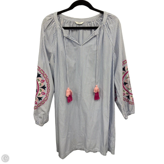 Dress Casual Short By Crown And Ivy In Blue & White, Size: L