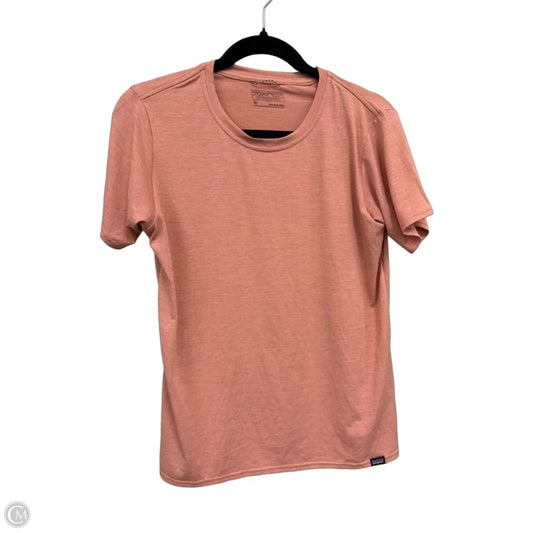 Athletic Top Short Sleeve By Patagonia In Peach, Size: M