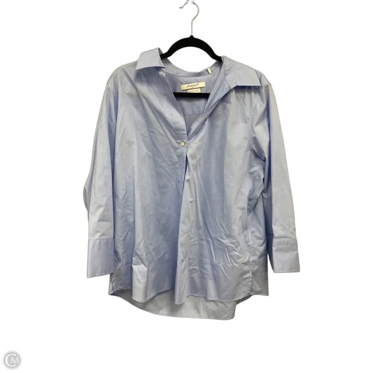 Top 3/4 Sleeve By Foxcroft In Blue, Size: Xxl