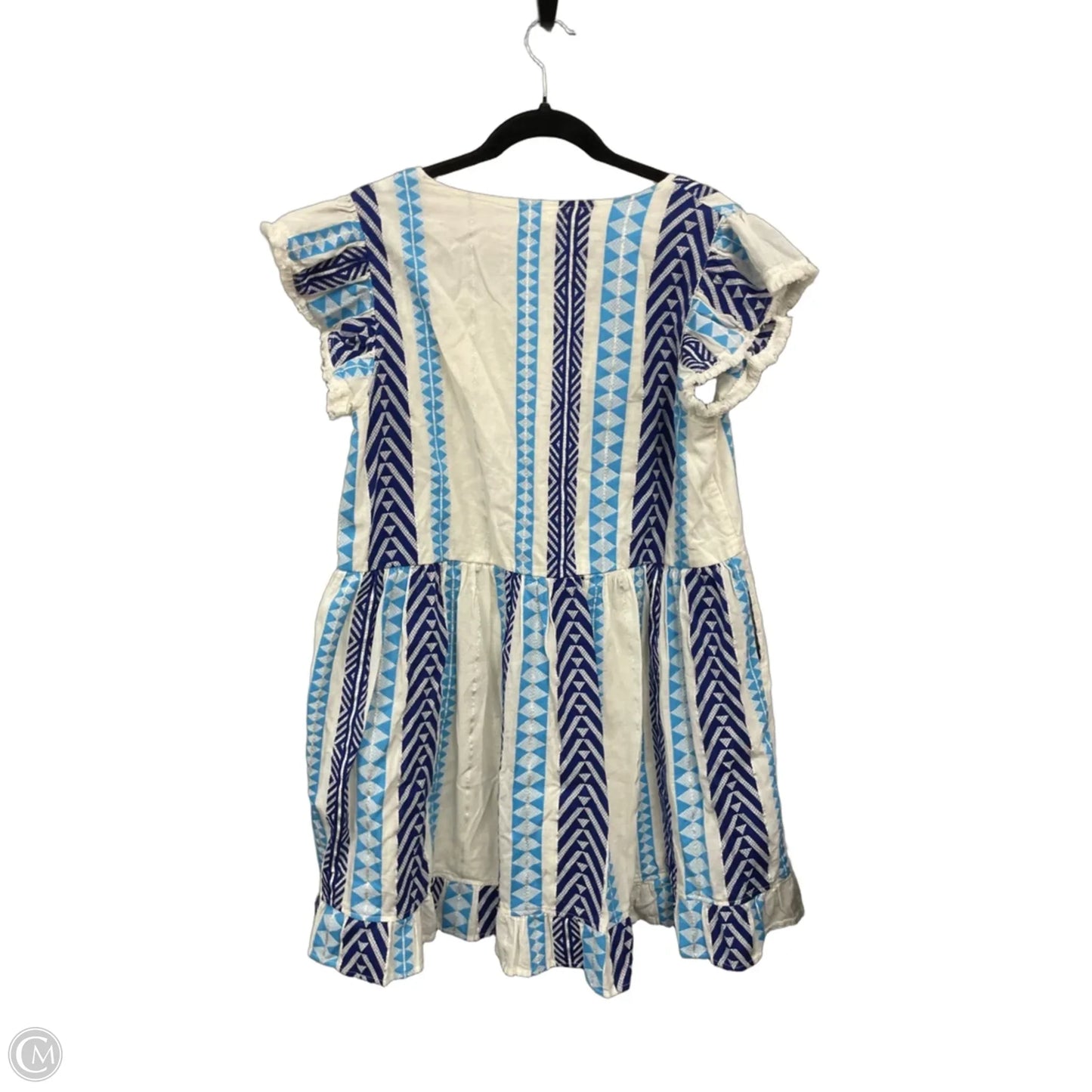 Dress Casual Short By Thml In Blue & Cream, Size: L