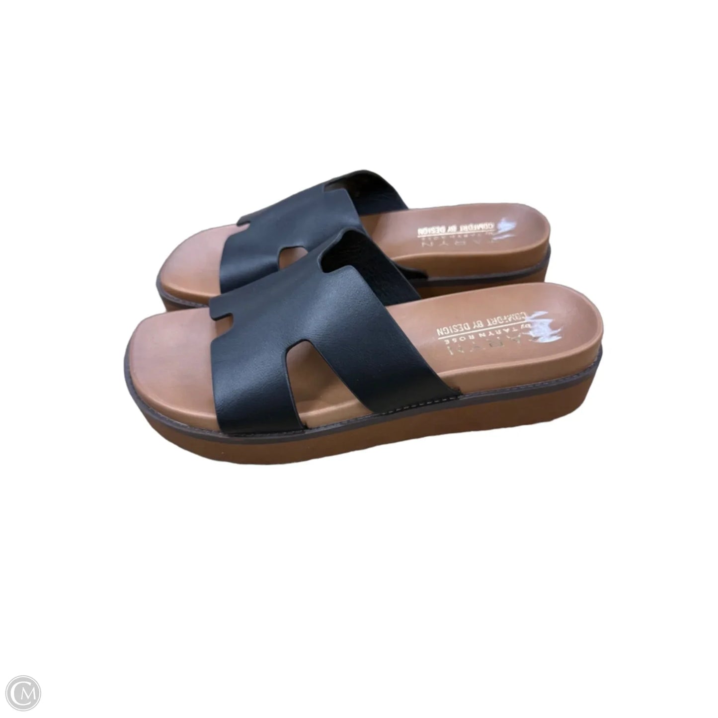 Sandals Heels Platform By Taryn Rose In Black, Size: 7.5