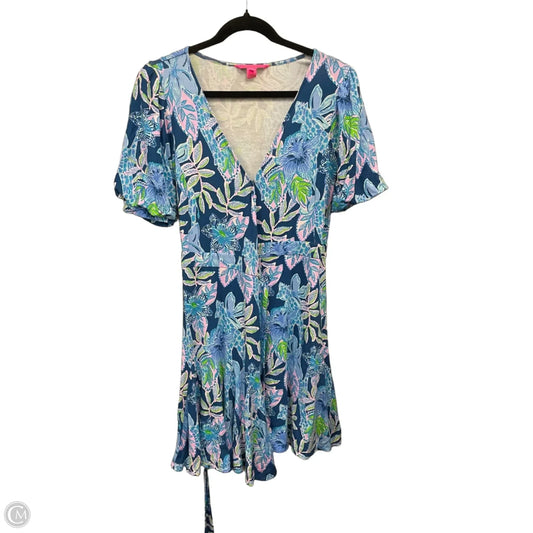 Dress Designer By Lilly Pulitzer In Blue & Pink, Size: M