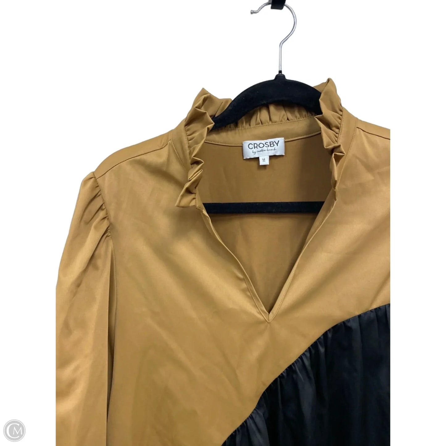 Dress Casual Short By Crosby In Black & Tan, Size: M