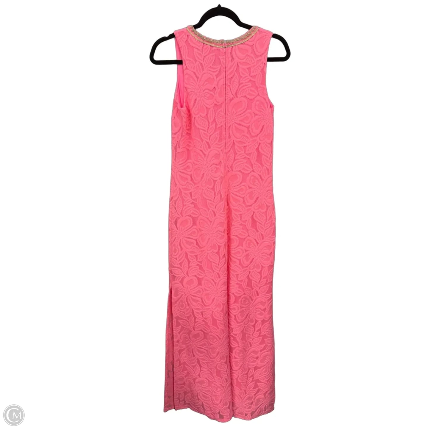 Dress Designer By Lilly Pulitzer In Gold & Pink, Size: 2