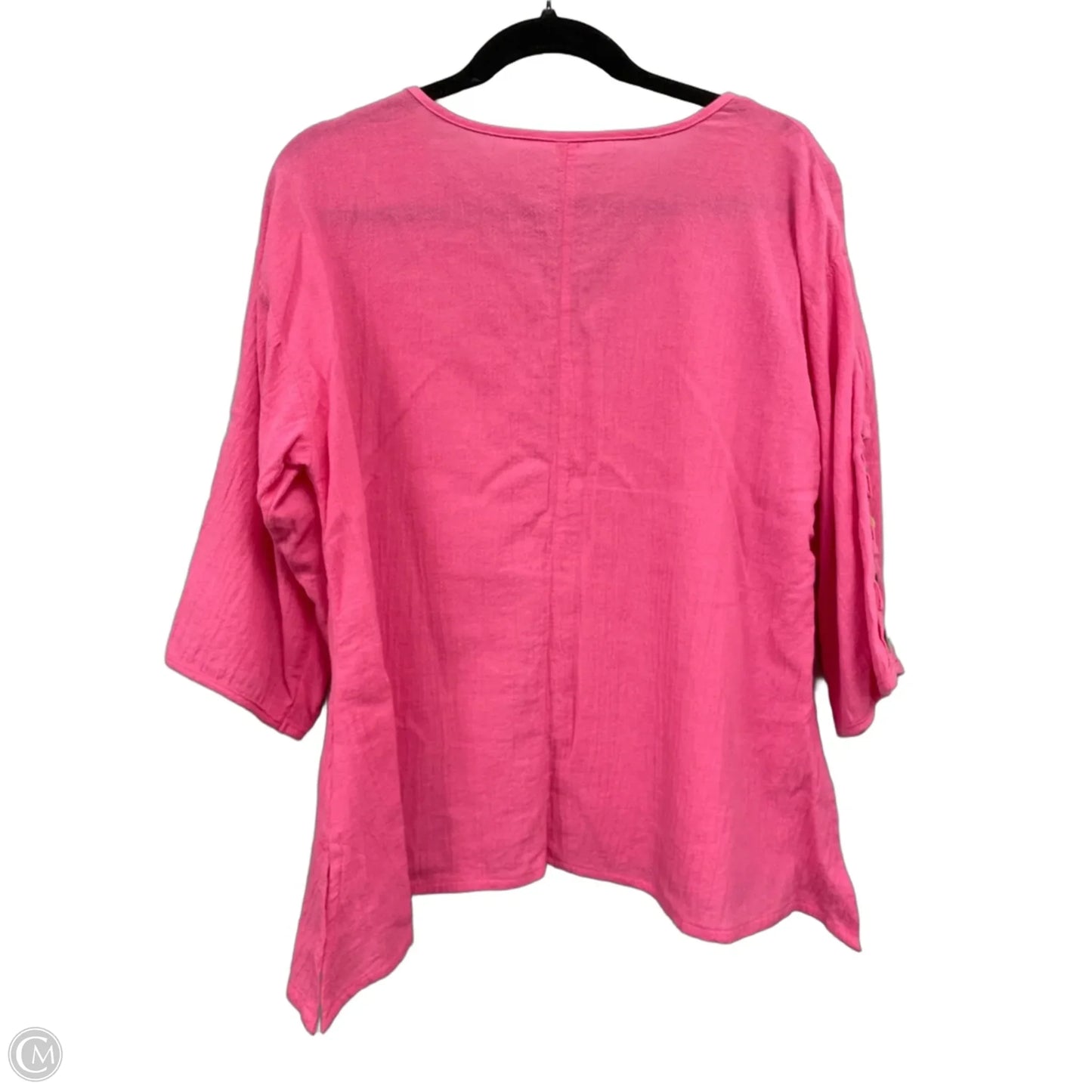 Top 3/4 Sleeve By Lulu B In Pink, Size: S