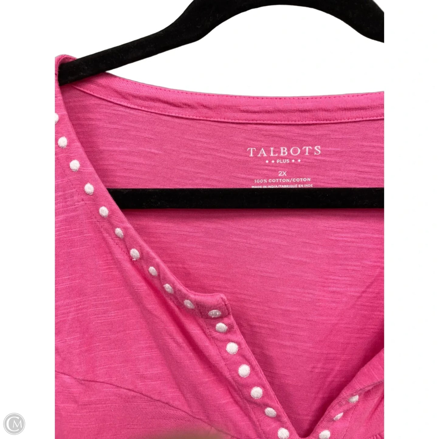 Top Short Sleeve By Talbots In Pink, Size: 2x