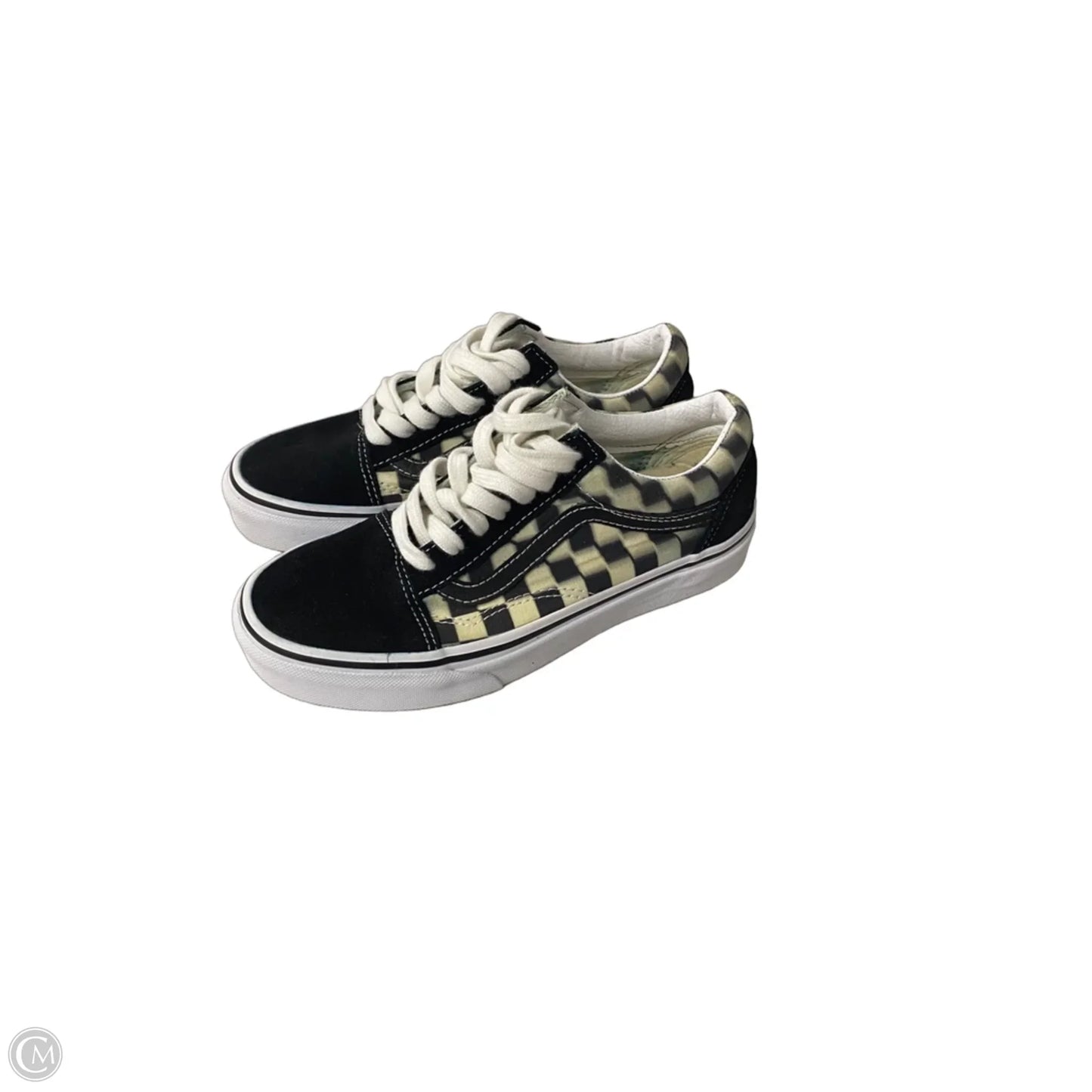 Shoes Sneakers By Vans In Black & Cream, Size: 5.5