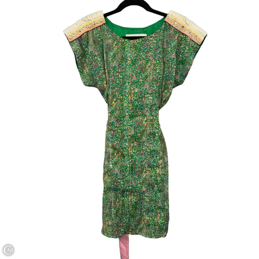 Dress Casual Short By Lauren Moffatt In Green & Pink, Size: 8