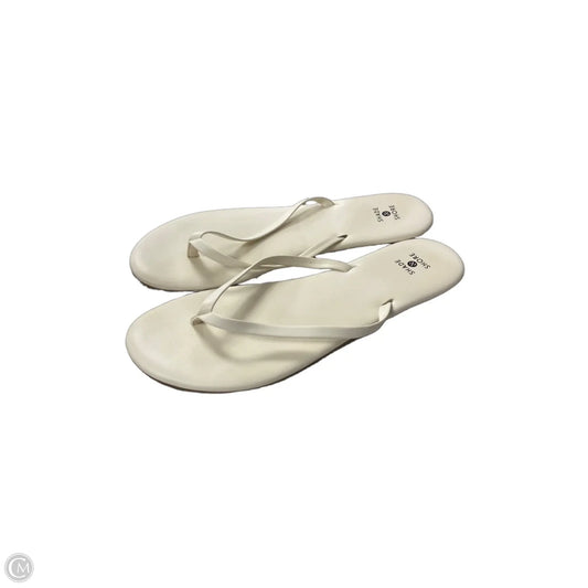 Sandals Flip Flops By Shade & Shore In Cream, Size: 9