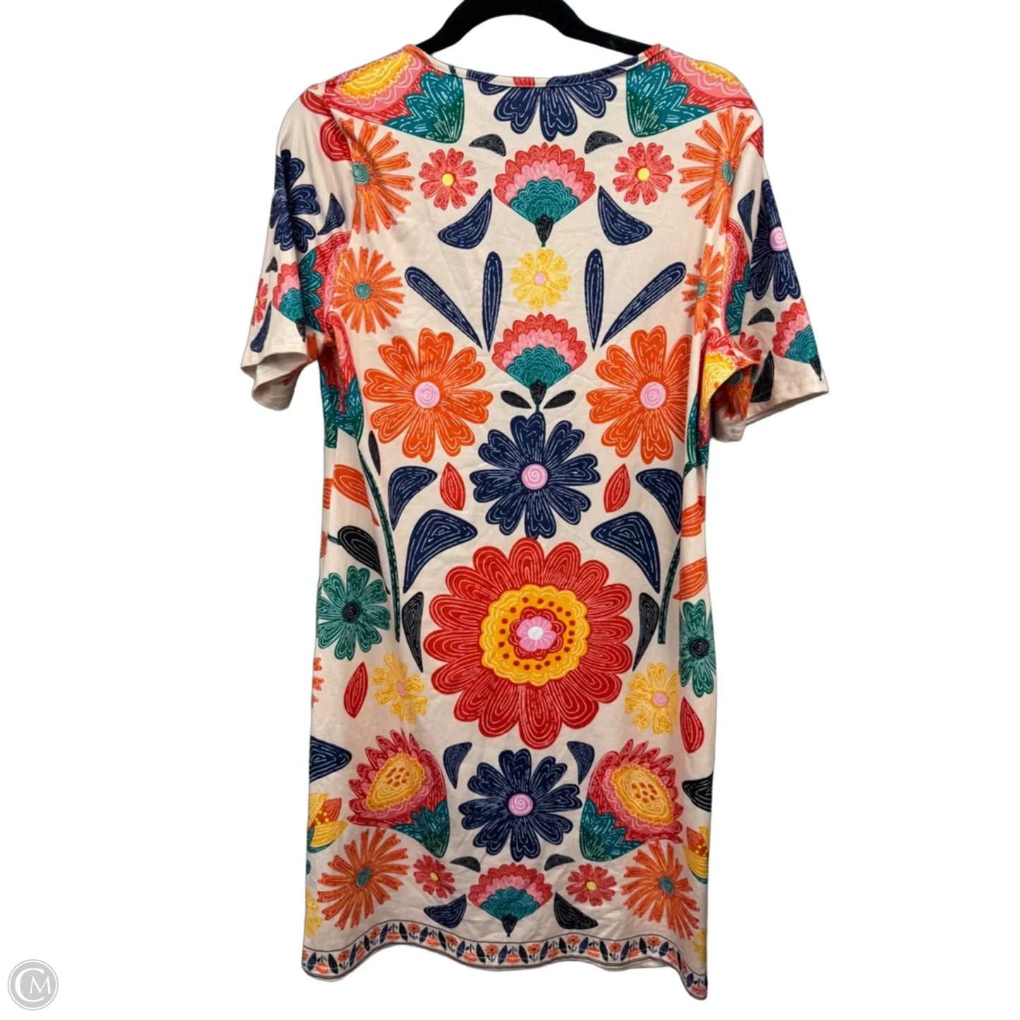 Dress Casual Midi By Shein In Blue & Orange, Size: L