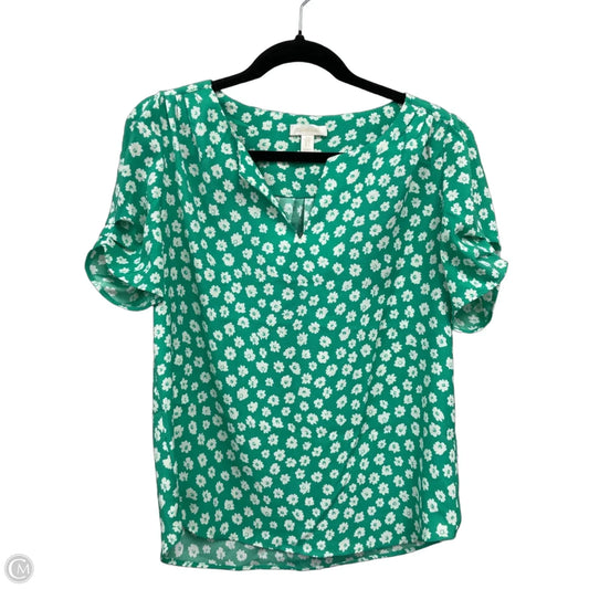 Top Short Sleeve By Eliane Rose In Green & White, Size: S