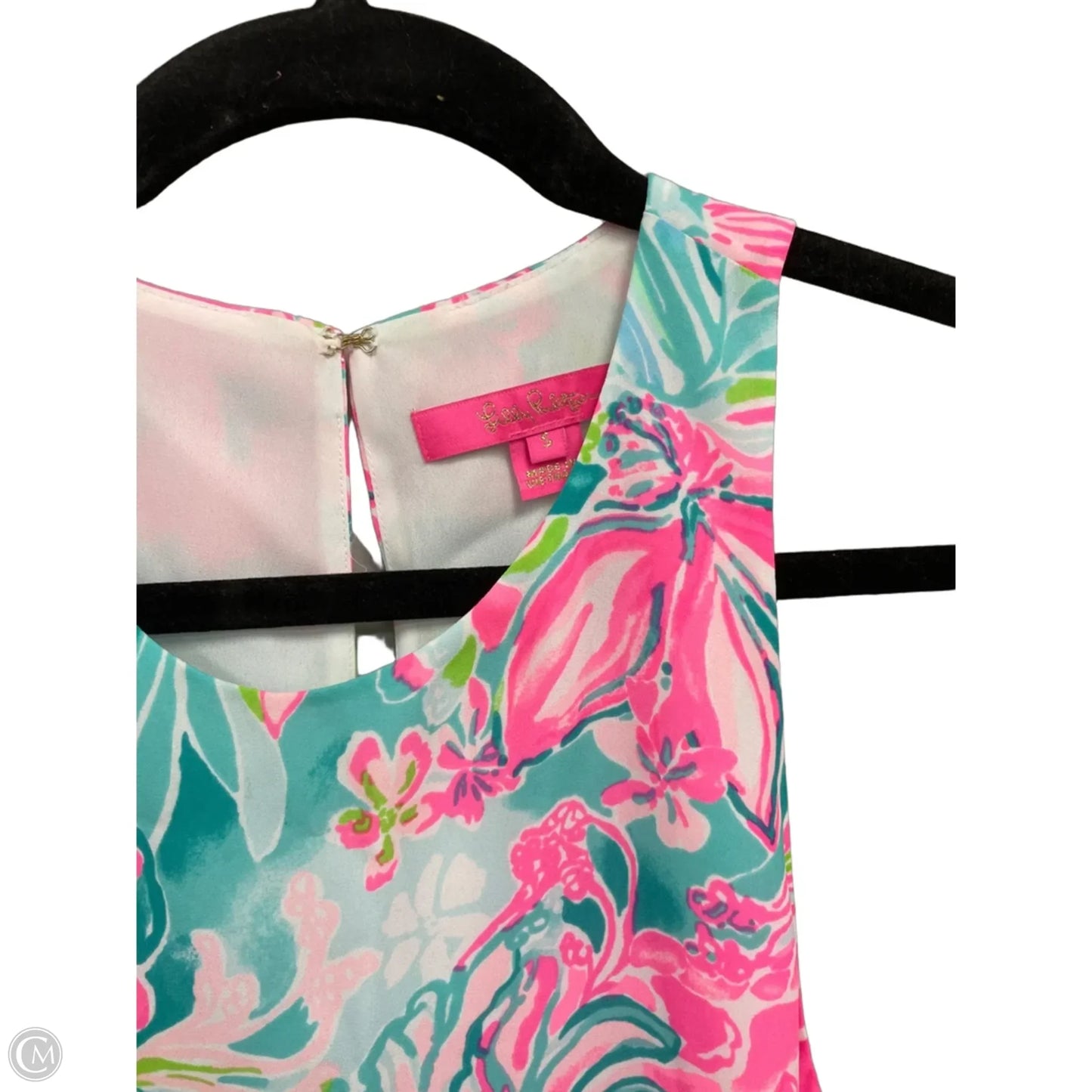Top Sleeveless Designer By Lilly Pulitzer In Blue & Pink, Size: S