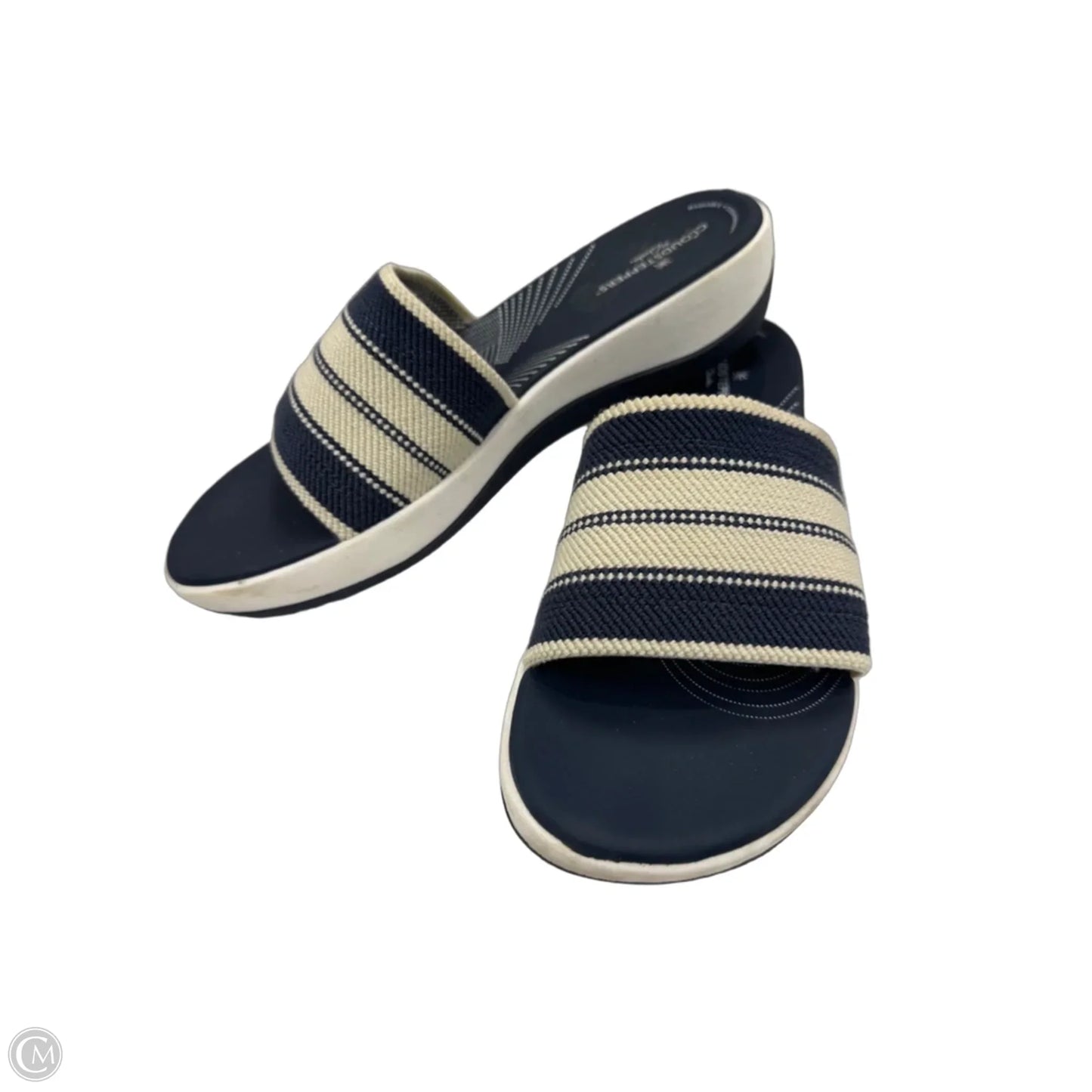 Sandals Platform By Clarks In Blue & Cream, Size: 11