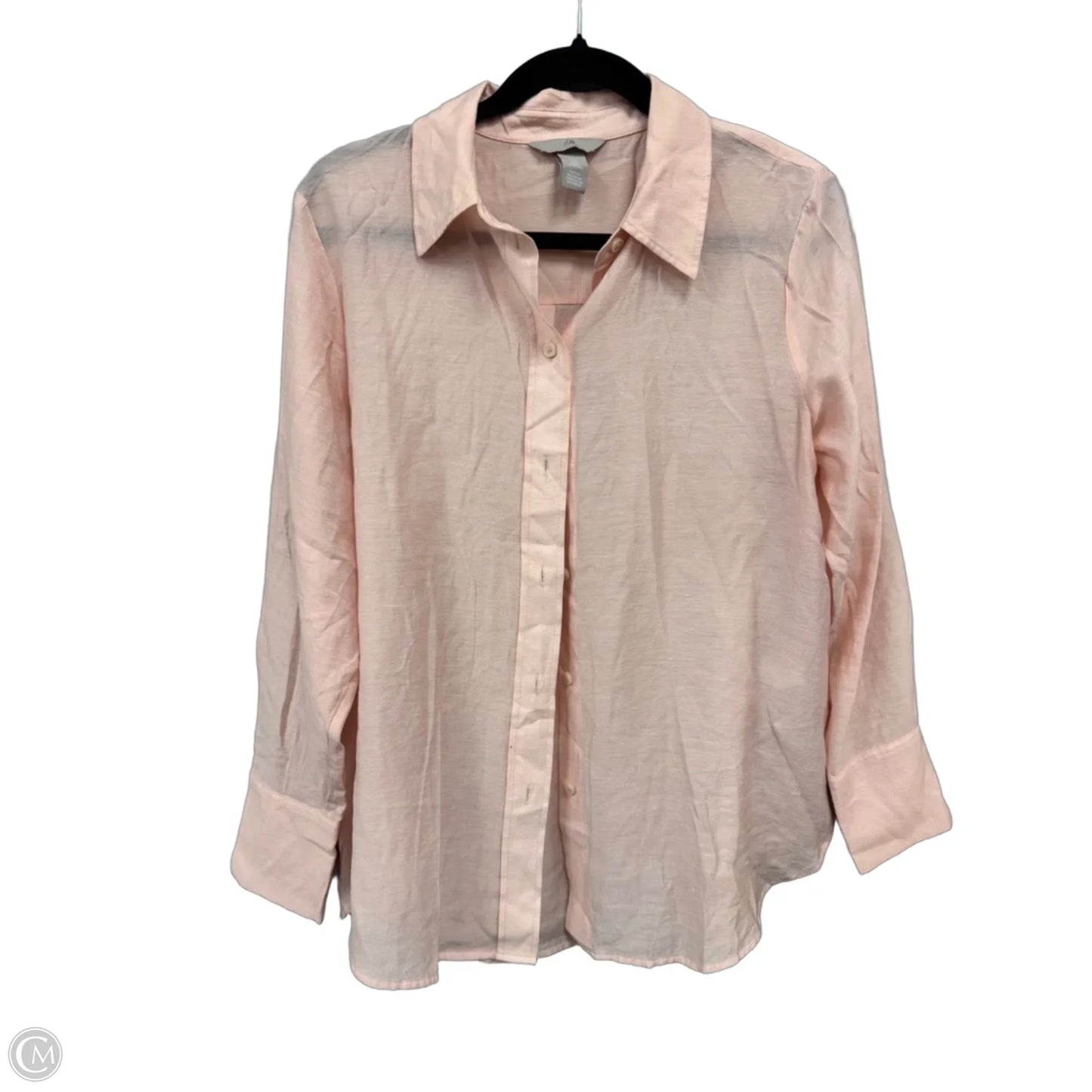 Top Long Sleeve By H&m In Peach, Size: M