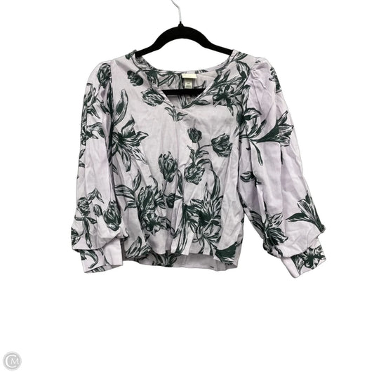 Top Short Sleeve By A New Day In Green & Purple, Size: Xs