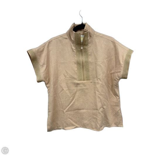 Top Short Sleeve By Clothes Mentor In Tan, Size: S