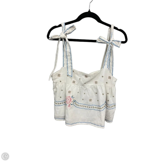 Top Sleeveless By Mable In Blue & White, Size: M