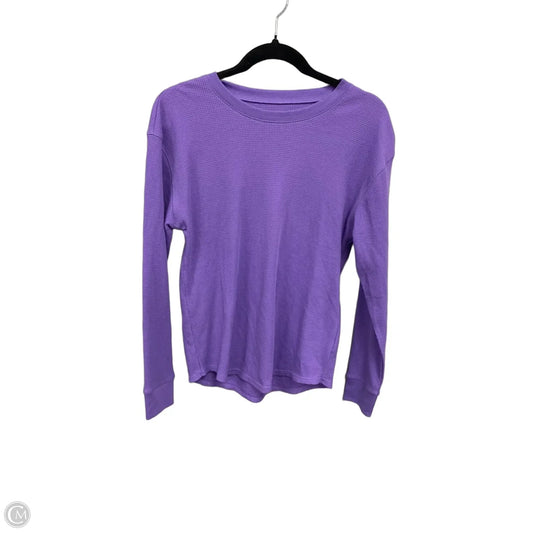 Top Long Sleeve Basic By Time And Tru In Purple, Size: M