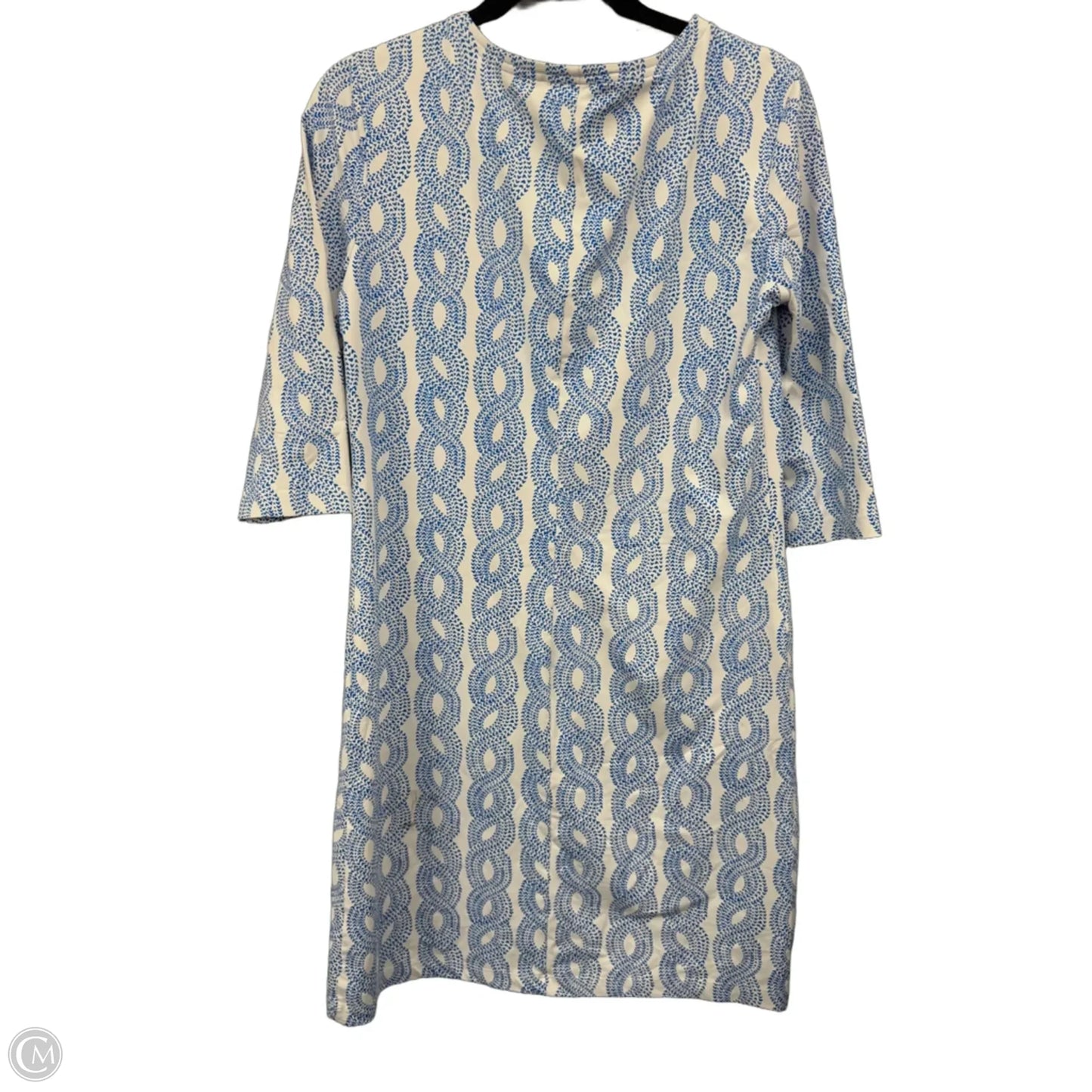 Dress Casual Short By Clothes Mentor In Blue & White, Size: M