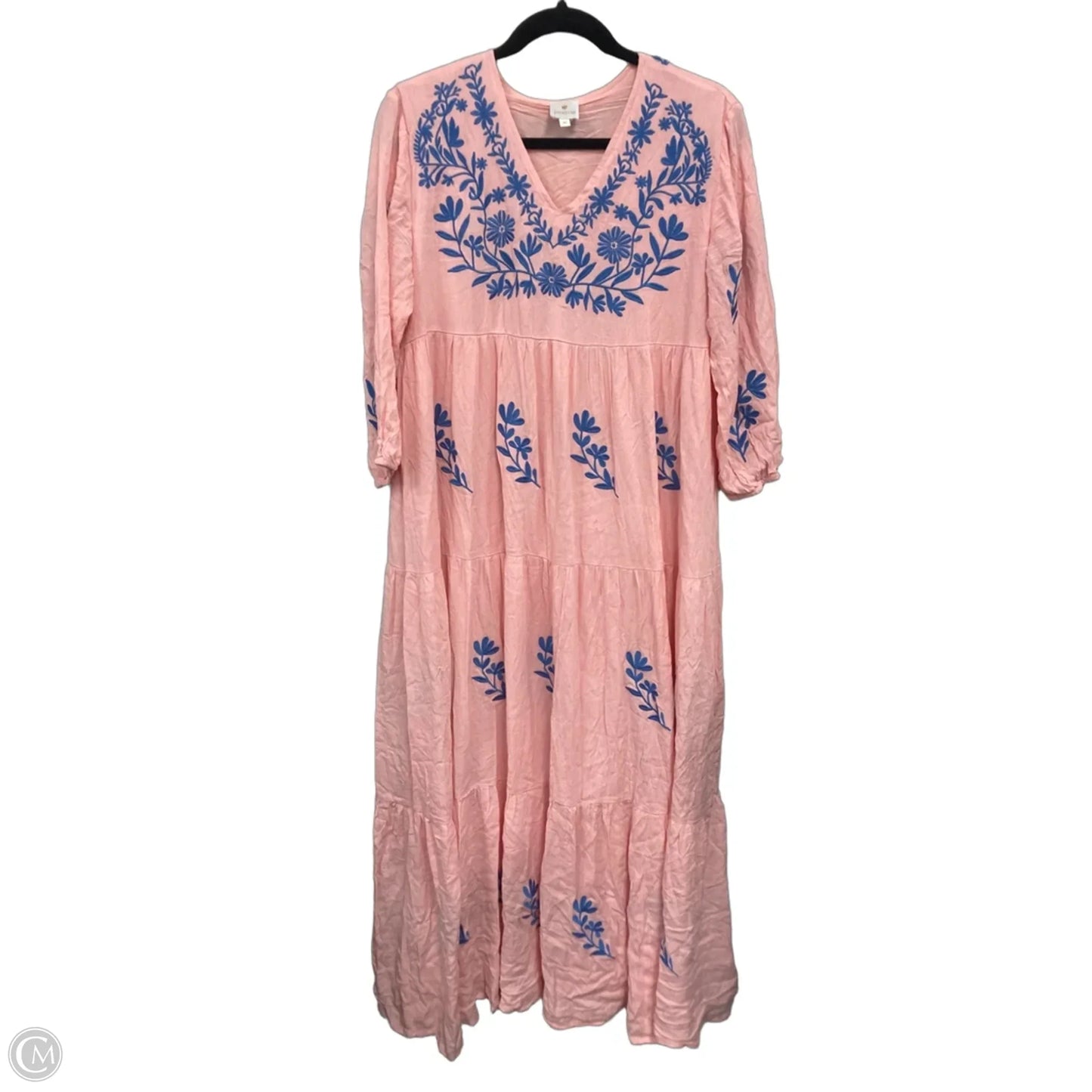 Dress Casual Maxi By J.marie In Blue & Pink, Size: M