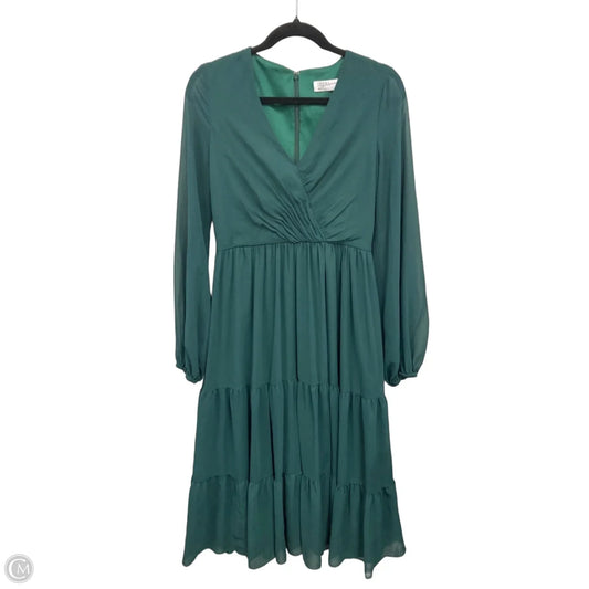 Dress Casual Midi By Mac Duggal In Green, Size: 4