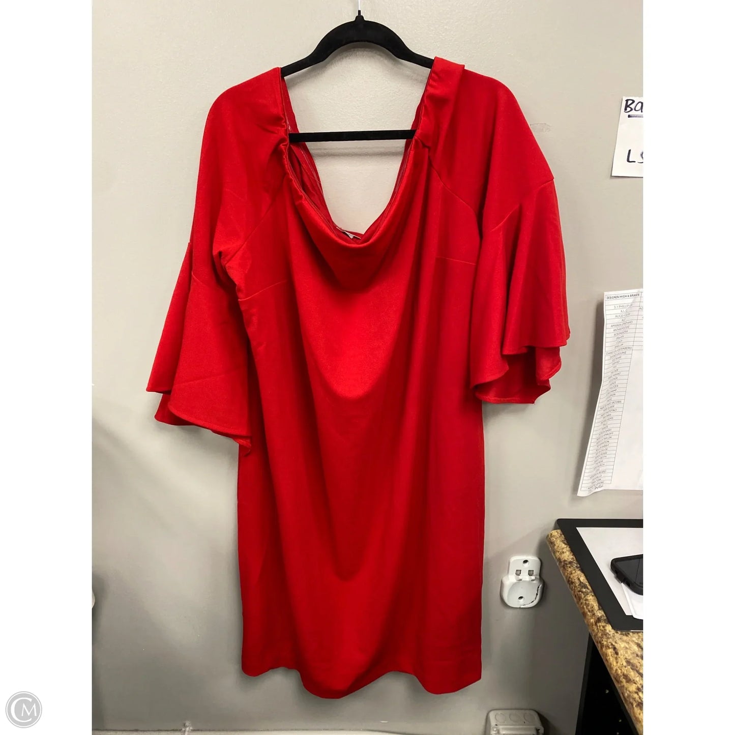 Dress Casual Short By Avenue In Red, Size: 4x