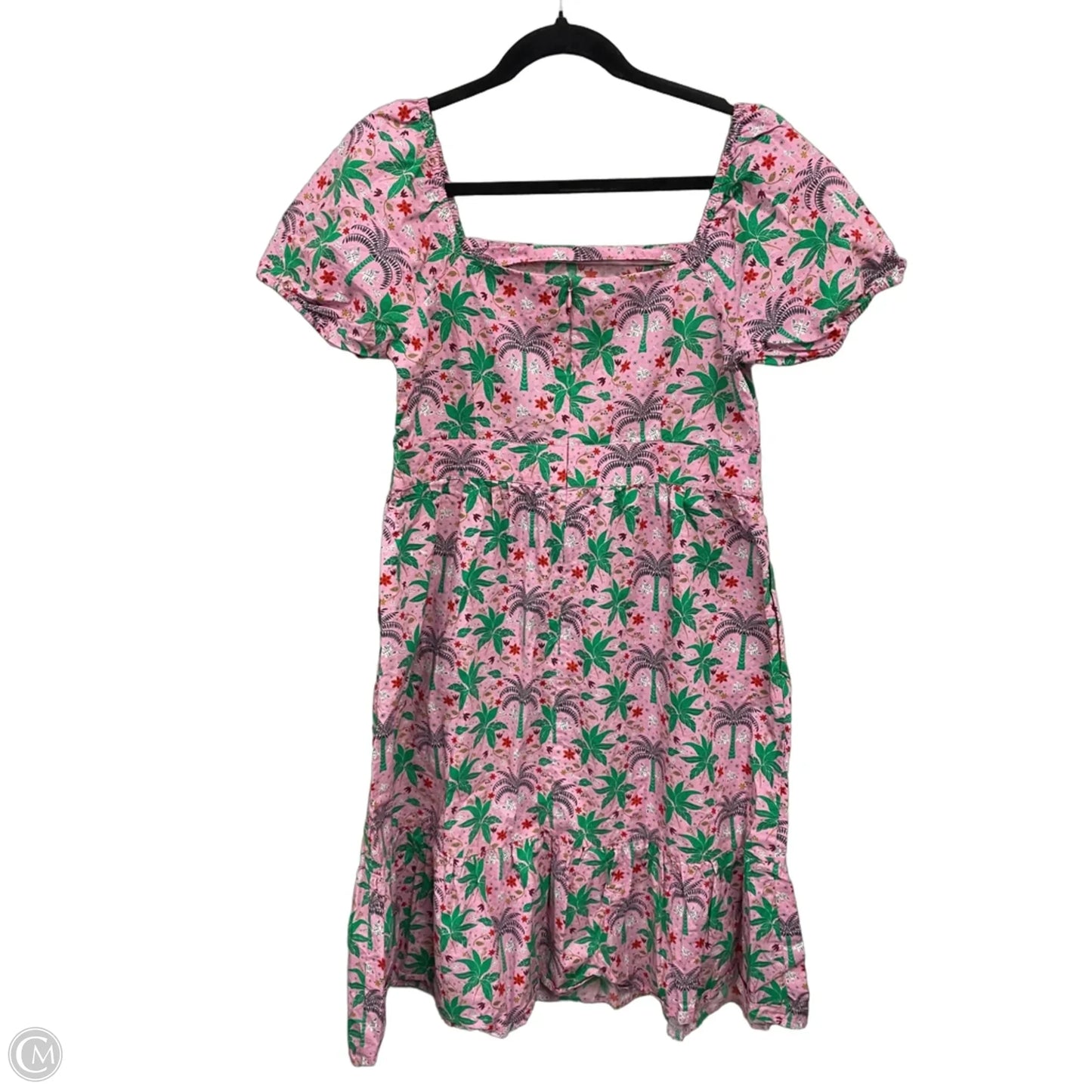 Dress Casual Short By Boden In Green & Pink, Size: 10