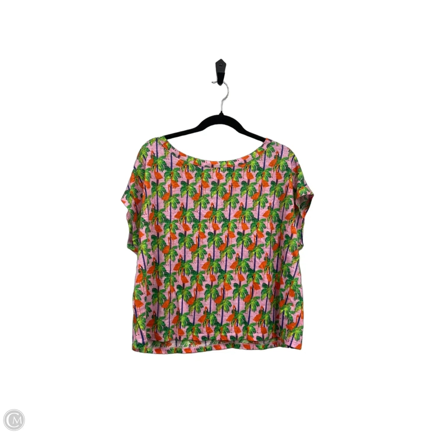 Top Short Sleeve By Clothes Mentor In Green & Pink, Size: Xl