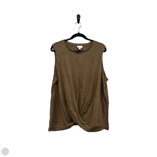 Top Sleeveless By J. Jill In Brown, Size: Xl