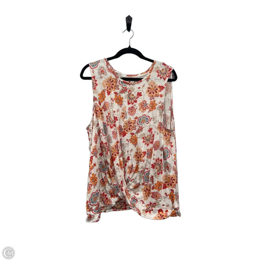 Top Sleeveless By J. Jill In Blue & Orange, Size: Xl