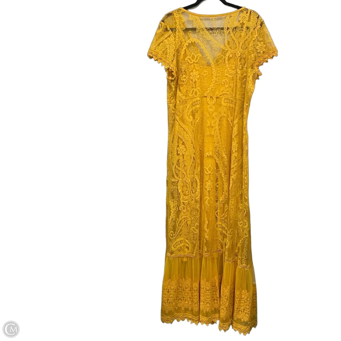 Dress Casual Maxi By Torrid In Gold, Size: 1x