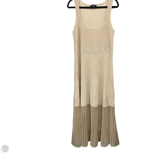 Dress Casual Maxi By Ann Taylor In Tan, Size: L