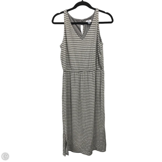 Dress Casual Midi By Old Navy In Grey & White, Size: S