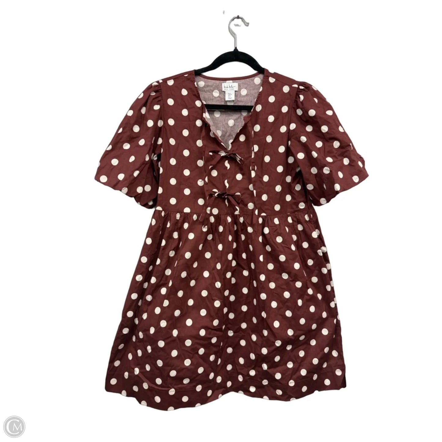 Dress Casual Short By Nicole Miller In Brown & White, Size: S