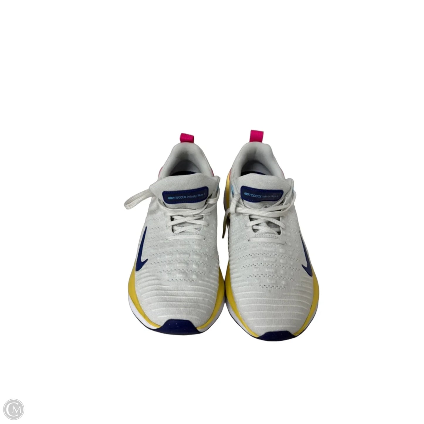 Shoes Athletic By Nike In White & Yellow, Size: 11